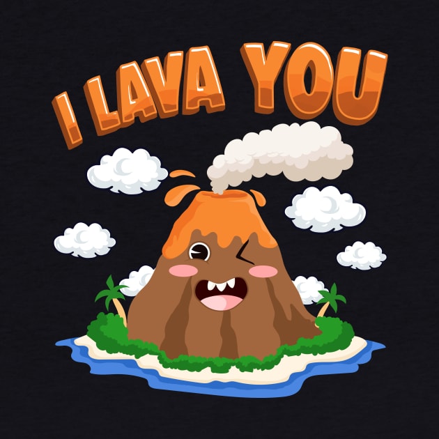 Funny I Lava You Volcano Valentine's Day Pun by theperfectpresents